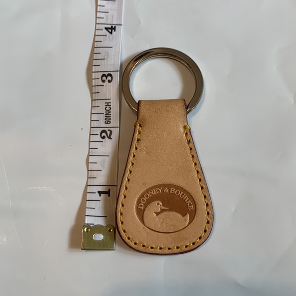 Dooney & Bourke Key Fob, Key Ring, Leather, GUC, Tan, Features the duck profile - Picture 11 of 12